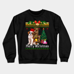 Ugly Christmas Sweater Saint Bernard Dog Crewneck Sweatshirt